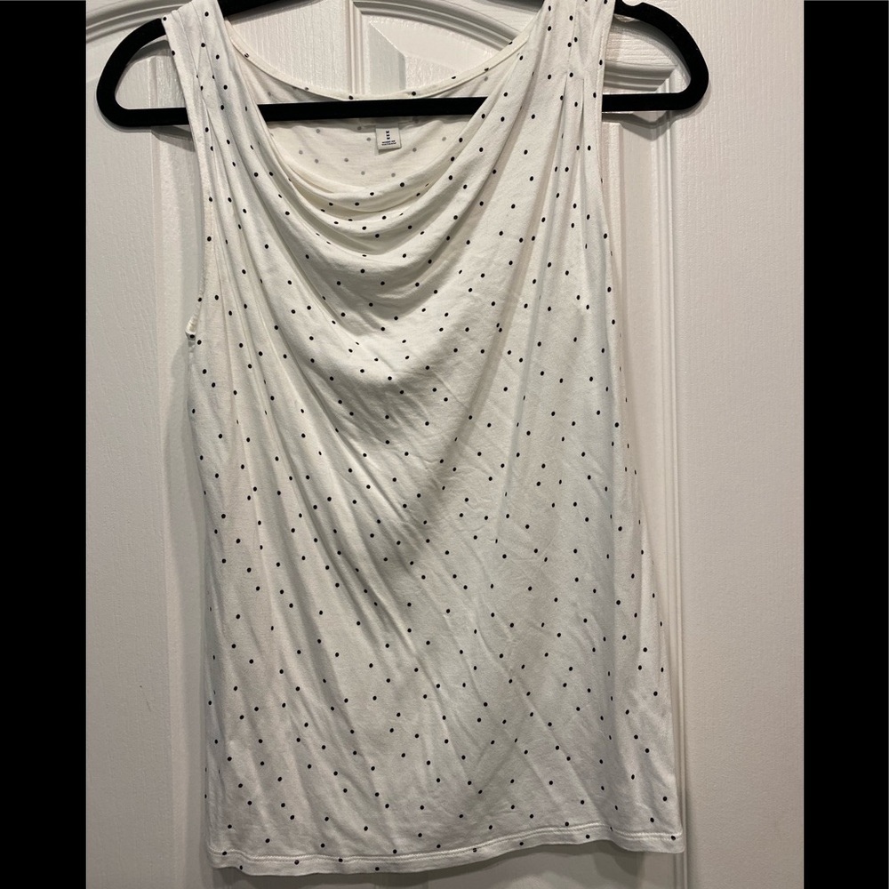 Polka Dot Sleeveless Top 🎉